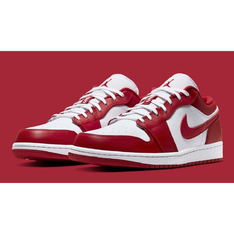 gym red white jordan 1 low