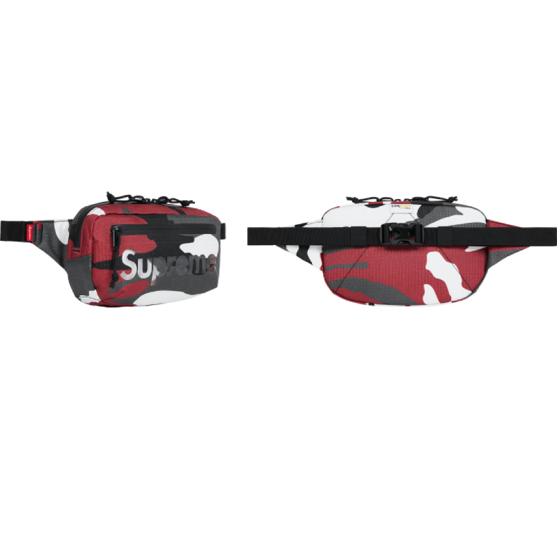 supreme waist bag red camo