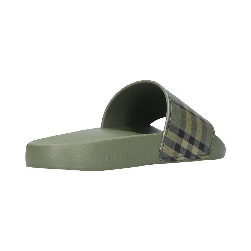 green burberry slides