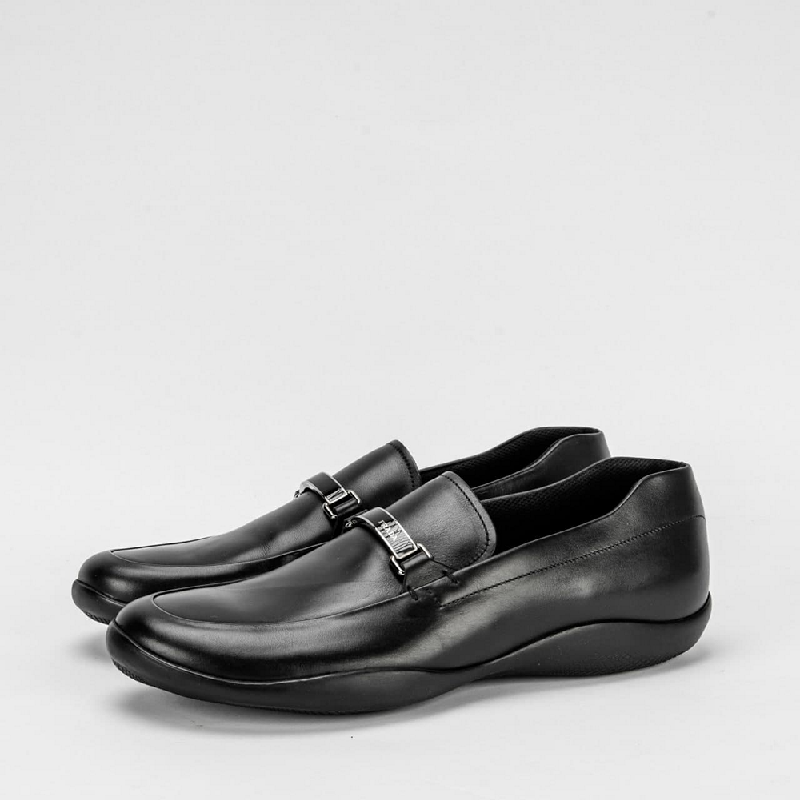 prada buckle loafer