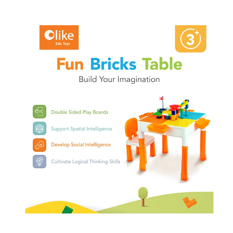 Fun bricks table hot sale