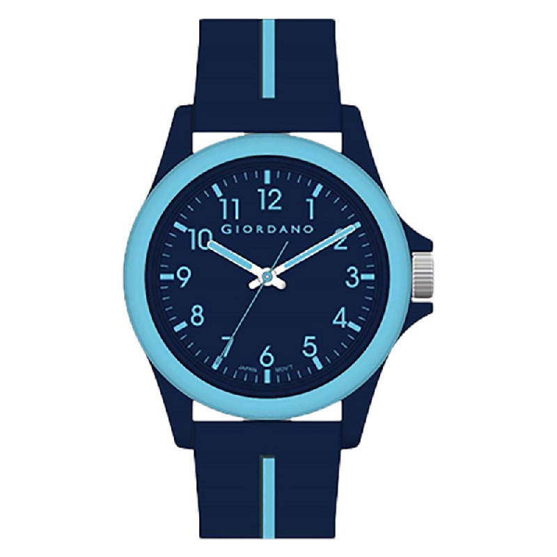 Giordano Easytime GD 2132 66 Ladies Navy Dial Dual Tone Rubber