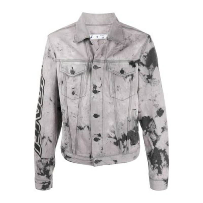 off white tie dye jean jacket