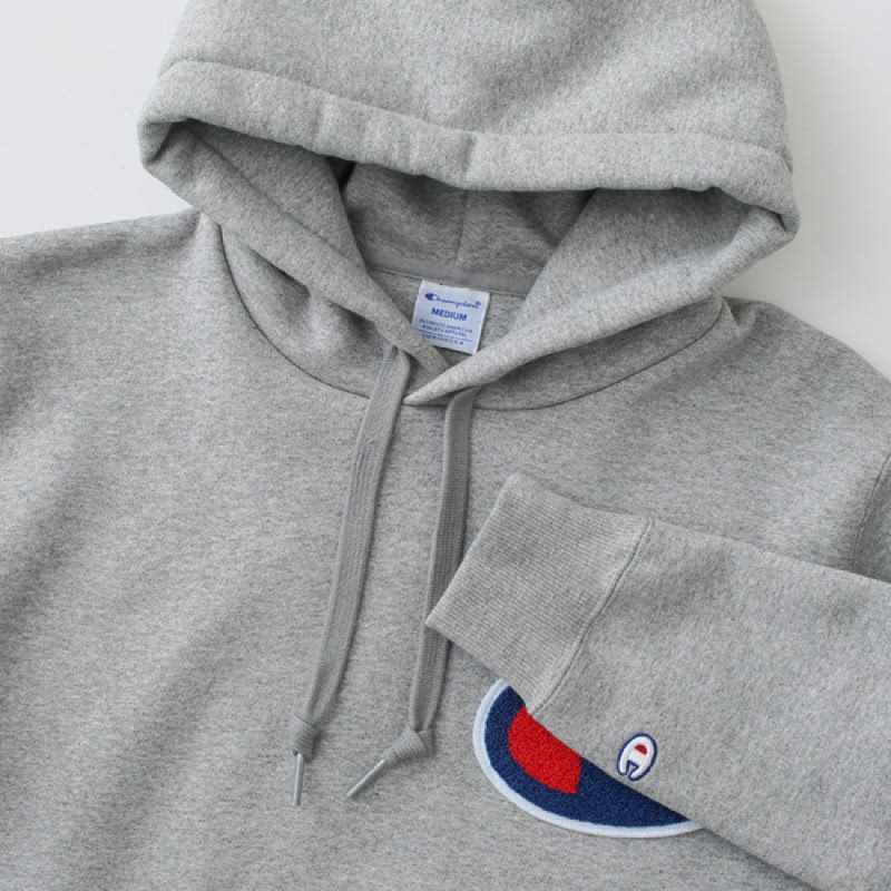 Champion big c hot sale hoodie grey