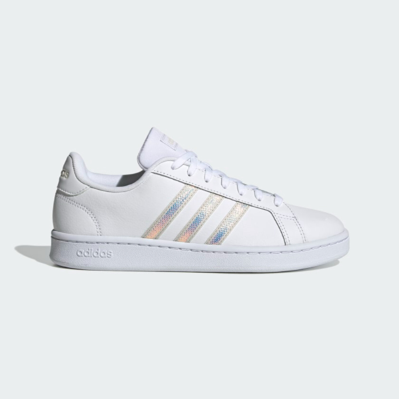 all white grand court adidas