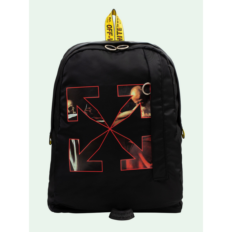 off white red backpack