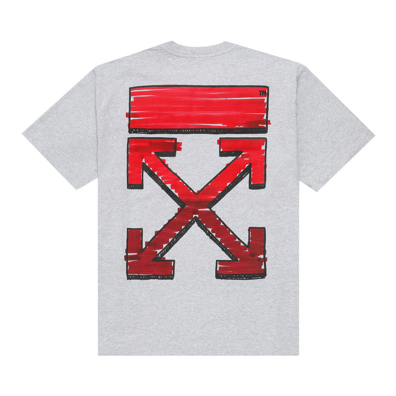 off white red t shirt