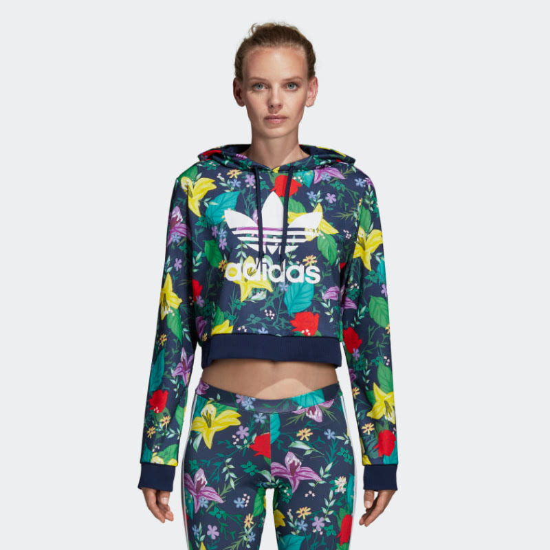 Adidas cropped graphic outlet hoodie