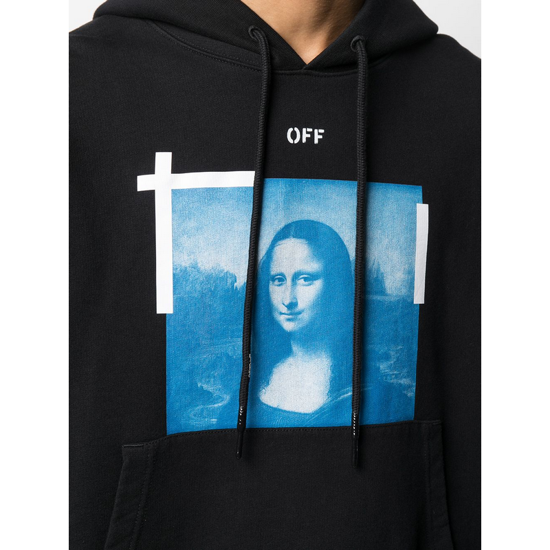 off white blue mona lisa hoodie