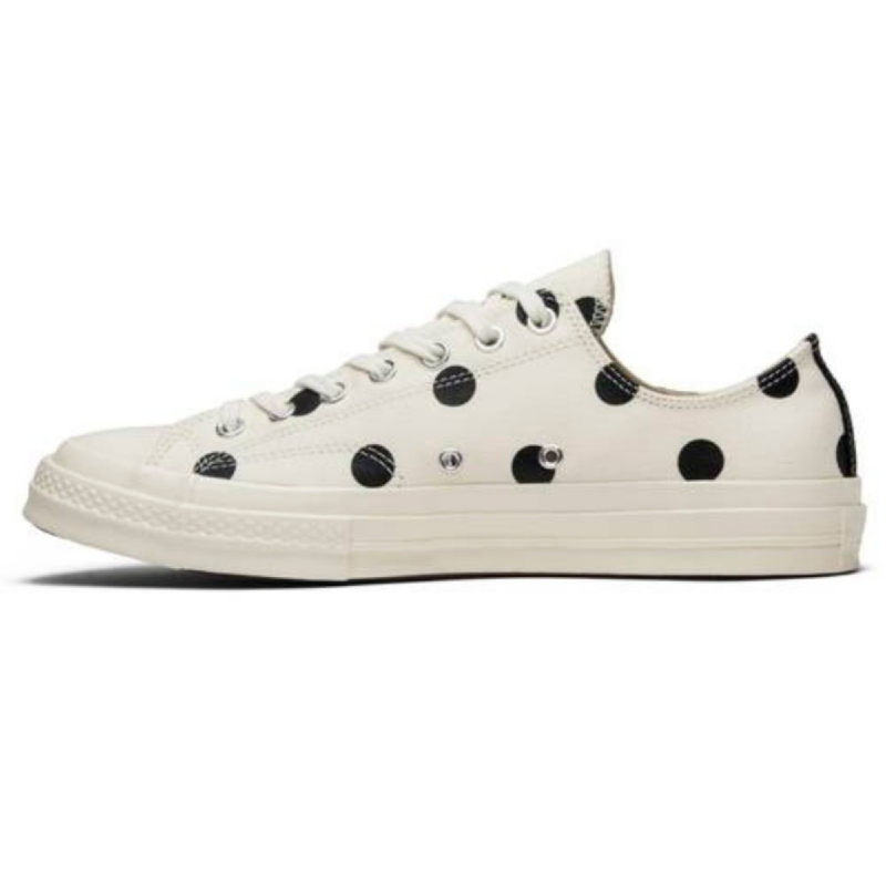 converse x cdg polka dot