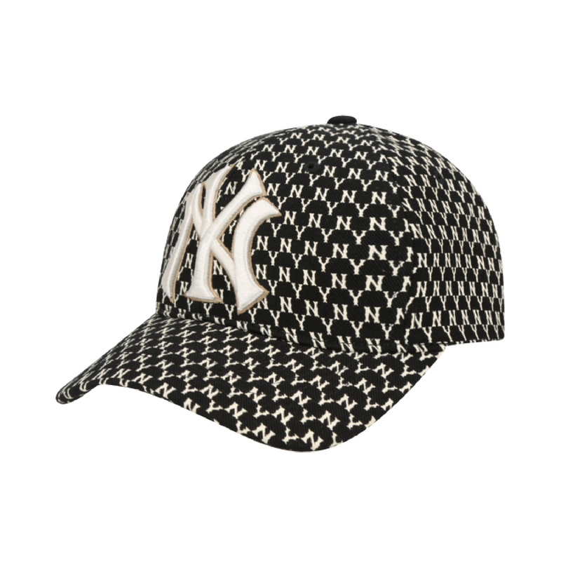 black monogram hat