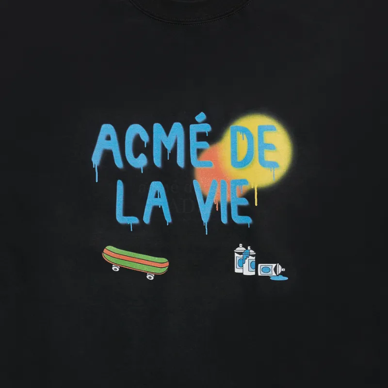 Acme De La Vie ADLV X Simpsons Graffiti Bart T-shirt Black | iStyle