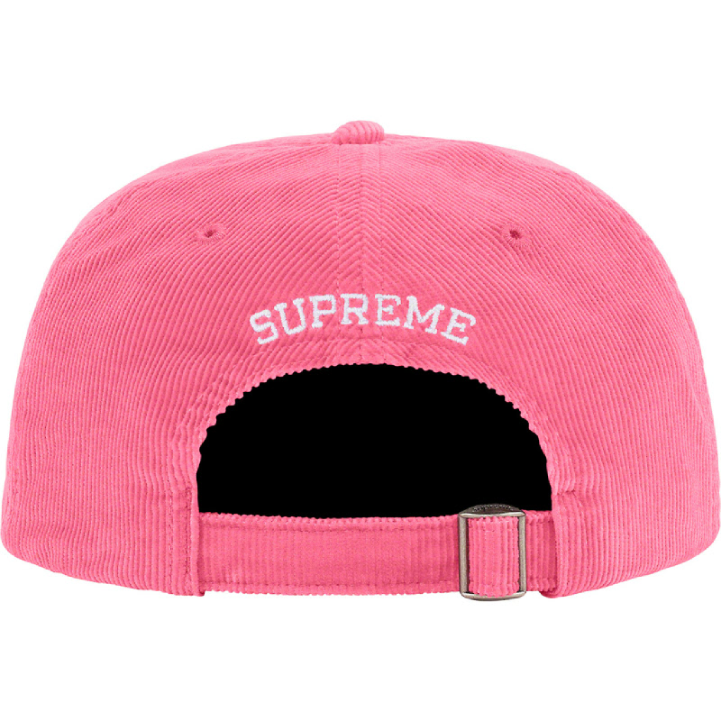 supreme s logo hat pink