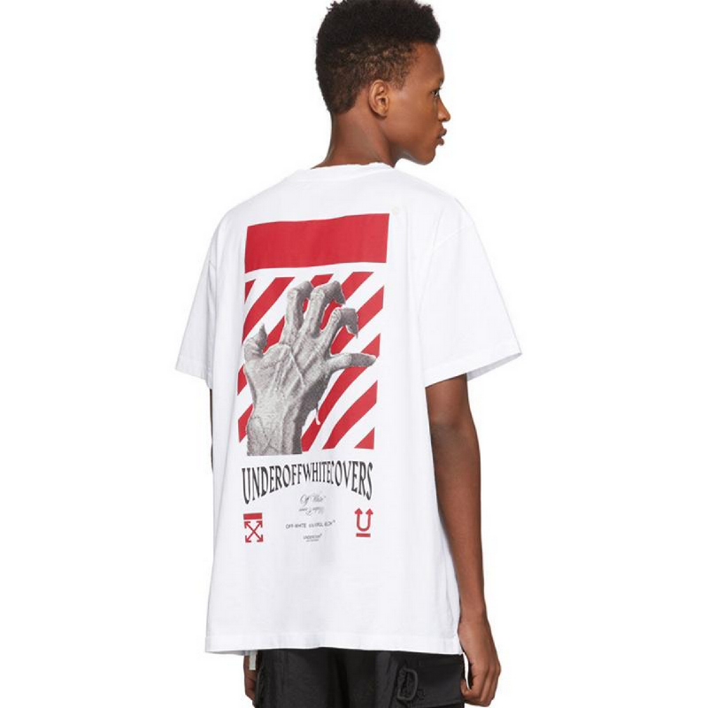 off white shirt with hand