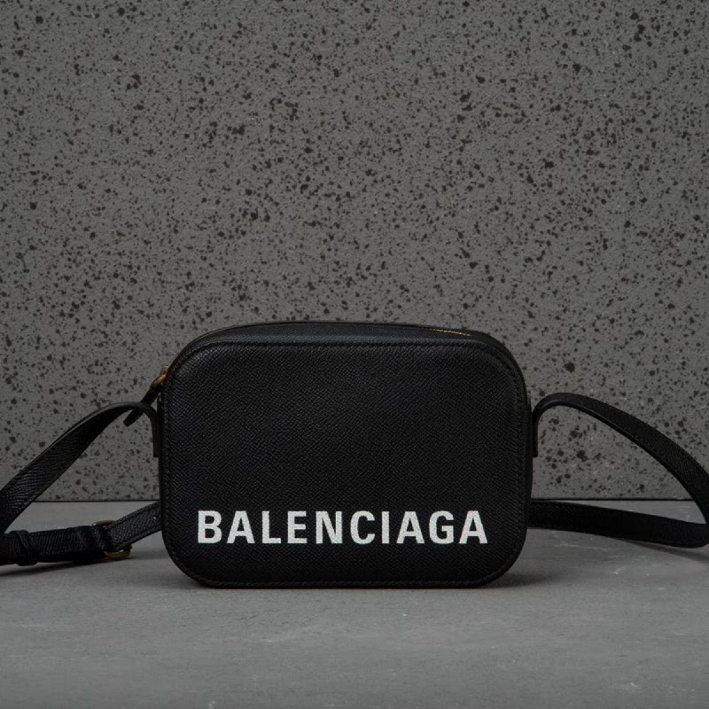 black balenciaga camera bag