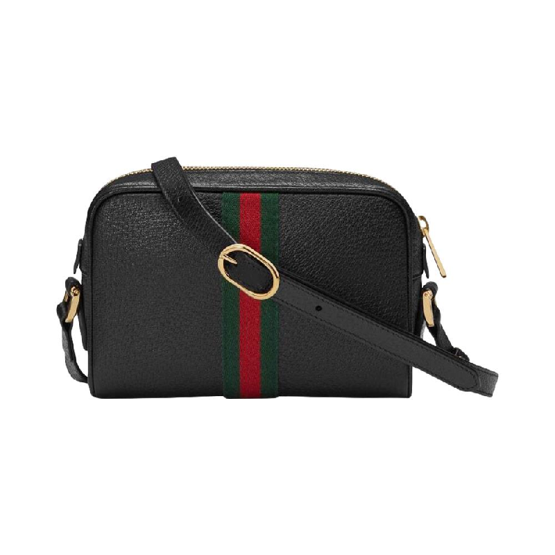 gucci red and green strap bag