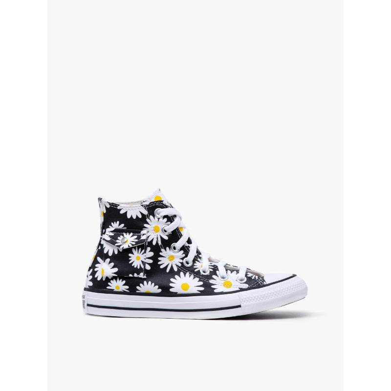 yellow and white converse