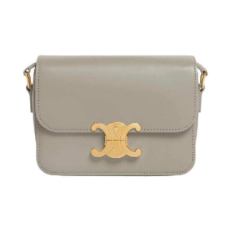 Celine Teen Triomphe Bag in Shiny Calfskin Green Clay iStyle