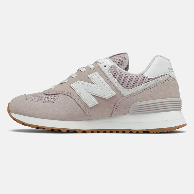 new balance 574 logwood with white