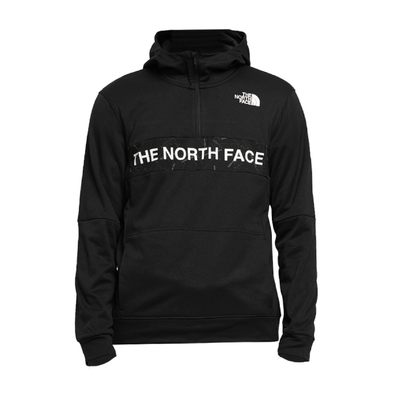 The North Face Men Train Logo 1 4 Zip Hoodie Black-NF0A4U5KJK3