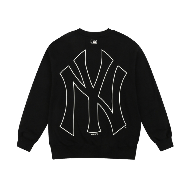 MLB New York Yankees Fleece-Lined Mega Big Logo Overfit Sweatshirt 