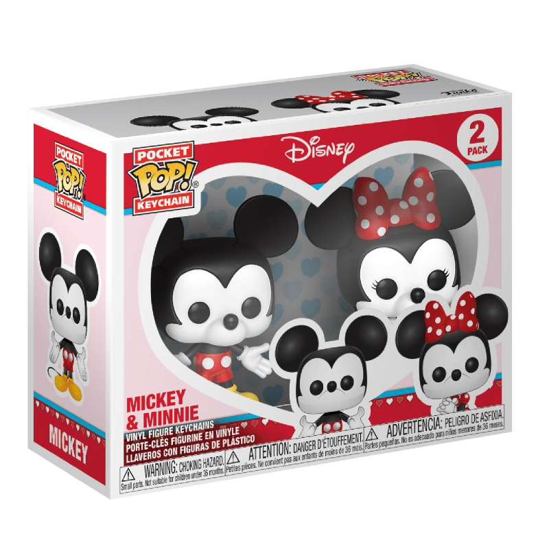 mickey and minnie pop keychain