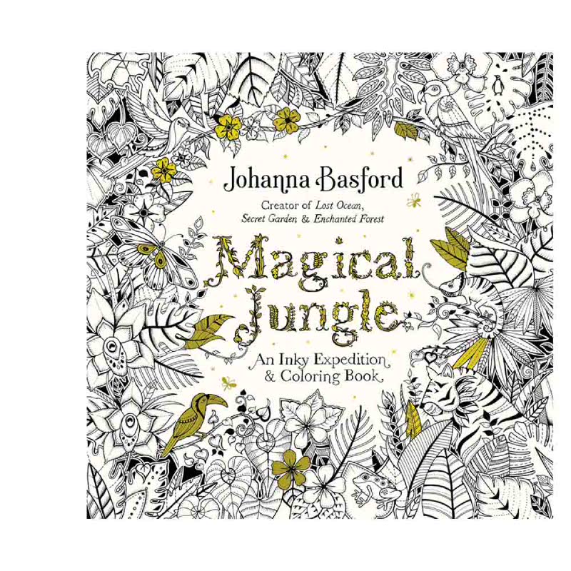 Magical Jungle: An Inky Expedition and Coloring Book for Adults